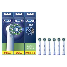 Elektrinio dantų šepetėlio galvutė Oral-B EB50-6 Cross Action Pro, balta sp., 6 vnt.