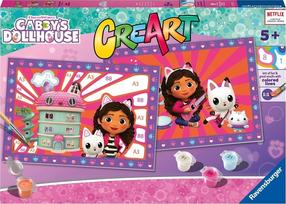 Tapymas pagal skaičius Ravensburger CreArt Gabbys Dollhouse, įvairių spalvų