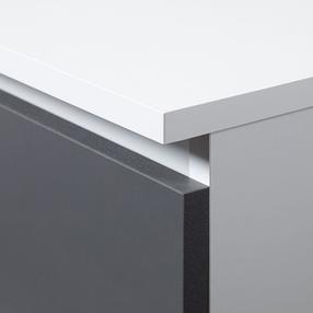 Riidekapp Akord R11, valge v./hall v., 35 cm x 80 cm x 180 cm