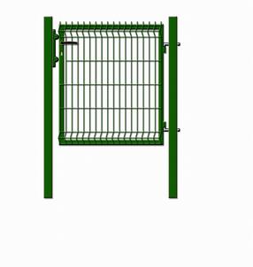 Mazie vārti ar segmentālu pildījumu Garden Center RAL6005, 100 cm x 103 cm, zaļa krās.