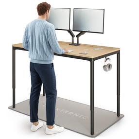 Kompiuterio stalas reguliuojamo aukščio Desktronic HomeMax, 160 cm x 80 cm, 74 - 119 cm, juoda sp./bamboo sp.
