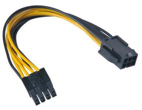 Adapter Akasa EPS12V 8-pin ATX, PCI Express 6-pin, 0.15 m