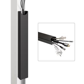 Kabeļa turētājs Desktronic Magnetic, 370 x 50 mm, melns krās.