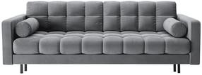 Dīvāns-gulta Cosmopolitan Design Bali Velvet Bluvel, gaiši pelēka krās., 84 x 222 cm x 105 cm