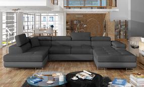 Kampinė sofa Rodrigo Inari 96, Soft 29, pilka sp./tamsiai pilka sp., kairinė, 202 x 345 cm x 90 cm