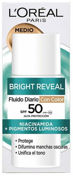 Veido fluidas, su spalva L’Oréal Paris Bright Reveal, 50 ml, SPF 50