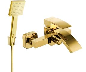 Vonios maišytuvas su dušo komplektu Mexen Libra R-45, aukso sp.