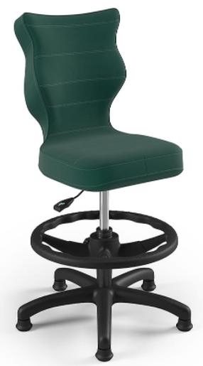 Bērnu darba krēsls Petit HC+F VT05, 35 x 37 x 82 - 95 cm, melna krās./zaļa krās.