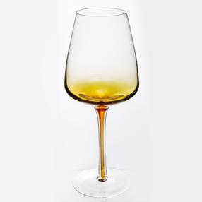Vyno taurių komplektas Domoletti, stiklas, 0.380 l, 6 vnt., gintarinė geltona sp.