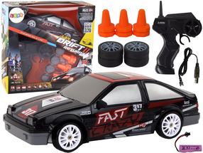Rc auto Lean Toys Drift II Returns, 1:24, must v./punane v.