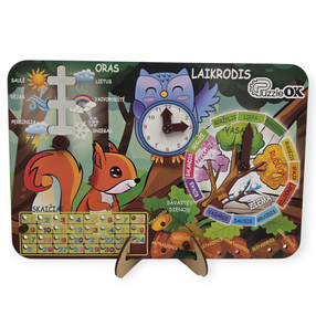Izglītojošās rotaļlieta, gadalaiki PuzzleOK, 1 cm, LT, daudzkrāsaina