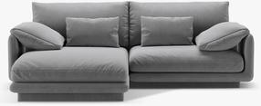Kampinė sofa Micadoni Torino MIC_LC_S_184_F1_TORINO4, šviesiai pilka sp., kairinė, 220 x 170 cm x 83 cm