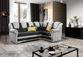 Kampinė sofa Lord II Berlin 02, Berlin 10, juoda sp./pilka sp., dešininė, 190 x 243 cm x 105 cm