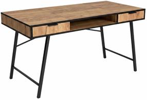 Rašomasis stalas su stalčiais Akord Furniture Factory Arden, 120 cm x 50 cm, 80.5 cm, juoda sp./oak craft sp.