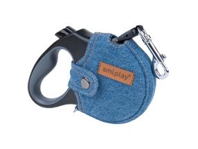 Поводок для собак Amiplay Retractable Leash Infini, синий цв., 5 м