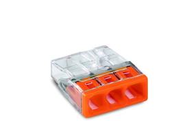 Klemm Wago, 0,5–2,5 mm², 24 A, oranž v., 50 tk
