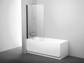 Vonios sienelė Ravak Pivit PVS1 80, 80 cm x 140 cm x 0.6 cm, juoda sp./skaidrus