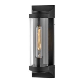 Sieninis lauko šviestuvas Quintiesse Pearson, 60W, E27, IP44, juoda sp., 11.5 cm x 35.6 cm