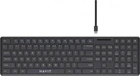 Bezvadu datora tastatūra Havit KB252, EN, melna krās.