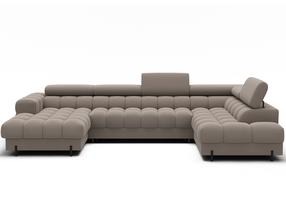 Kampinė sofa - lova Feraria Sola 18, smėlio sp., dešininė, 202 x 358 cm x 93 cm