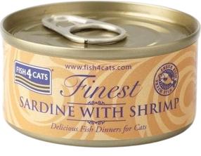 Šlapias kačių maistas Fish4Cats Finest Sardine With Shrimps, žuvis, 0.07 kg