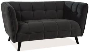 Sofa Castello 2, juoda, 145 x 85 cm x 78 cm
