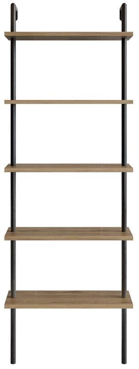Pastatoma lentyna Kalune Design Paula 541HDL1306, juoda sp./riešuto sp., 174 cm x 60 cm x 22 cm