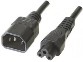 Провод Manhattan C14 To C5 IEC320 C5, IEC 320 C14, 1.8 м, черный цв.