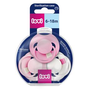 Čiulptukų rinkinys Lovi Prime Dynamic, 6+ mėn., balta sp./rožinė sp./šviesiai rožinė sp.