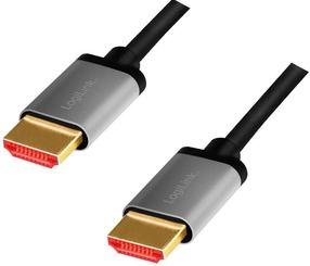 Kabelis Logilink HDMI 8K/60Hz CHA0104 HDMI, HDMI, 1 m, juoda sp./pilka sp.