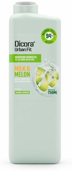 Гель для умывания тела Dicora Vitamin A Milk & Melon, 750 мл