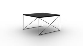 Kavos staliukas ADRK Nelia, juoda sp., 75 cm x 75 cm x 43 cm