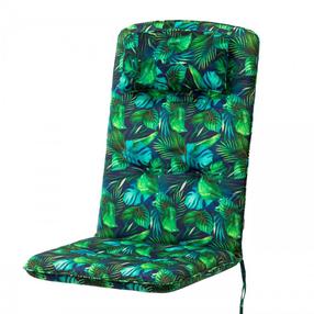 Lauko kėdės pagalvėlė Hobbygarden Benita 3D, žalia sp./žydra sp., 73 x 50 cm