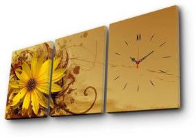 Pulkstenis - bilde Wallity Canvas 3P3040CS-7, dzeltena krās./oranža krās., 96 cm x 40 cm