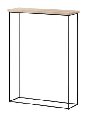 Konsoles galds ADRK Sili, ozola krās./melns krās., 60 cm x 20 cm x 80 cm
