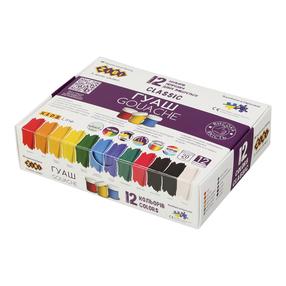 Dažai guašas Zibi Classic Kids, 240 ml, 12 sp., 12 vnt.