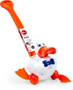 Игрушка-каталка, утка Bo. Waddle, белый цв./oранжевый цв.
