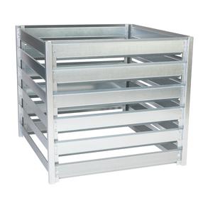Komposta kaste Timbela M800, 91 cm x 91 cm x 85 cm, 704 l, pelēka krās.