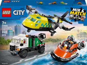 Конструктор LEGO® City Ремикс самолета, служебного грузовика и судна на воздушной подушке 60505, 990 шт.