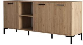 Komoda Kalune Design Aurora 1636, ąžuolo sp., 80 cm x 180 cm x 45 cm
