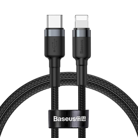 Laidas Baseus CATLKLF-G1, Apple Lightning/USB-C, 100 cm, juoda sp., 18 W