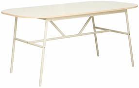Valgomojo stalas Home4you Desmond, smėlio sp., 160 cm x 90 cm x 76 cm