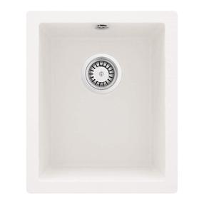 Кухонная мойка Deante Corda ZQA_A10B, гранит, 38 см x 46 см x 18 см, алебастр цв.