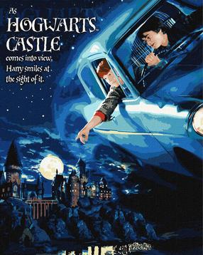 Tapymas pagal skaičius Ideyka Harry Potter Flying Car, mėlyna sp./balta sp./juoda sp.