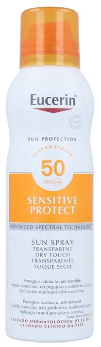 Purškiklis įdegio priežiūrai Eucerin Sensitive Protect SPF50, 200 ml