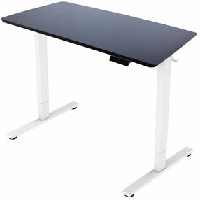 Kompiuterio stalas reguliuojamo aukščio Home4you Ergo Fit K187172, 120 cm x 60 cm, 71.6 - 116 cm, juoda sp.