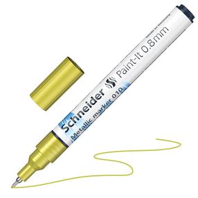 Teksto žymeklis Schneider Paint-lt 010, 0.8 mm, geltona sp./metalo sp.