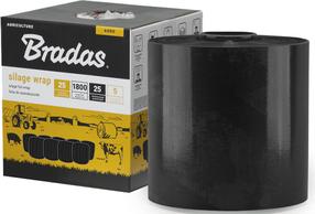Skābbarības iesaiņošanas folija Bradas AK-WF250X1800BK, melna krās., 1800 x 0.25 m, 25 μm