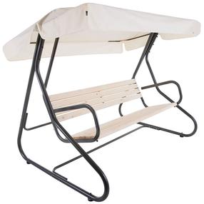 Lauko sūpynės Patio Toledo, ruda sp./balta sp./juoda sp., 200 cm x 134 cm x 157 cm