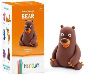 Набор для изготовления глиняных фигурок Hey Clay Bear, коричневый цв.